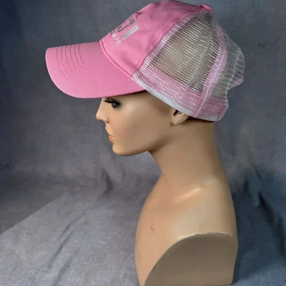 Yeti Coolers Hat Limited Edition Pink Adjustable Trucker Snap Back Mesh Cap